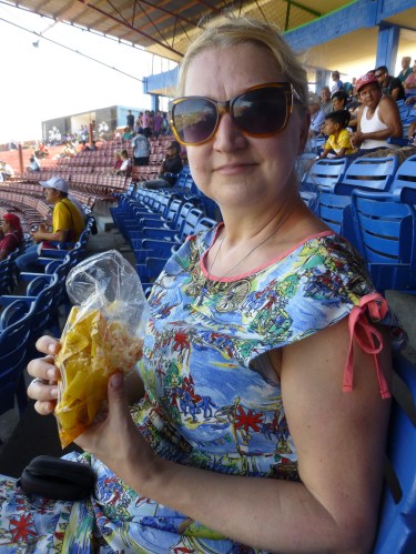 baggie of fried plantaines.