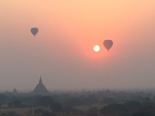 Balloons over Began at sunrise 