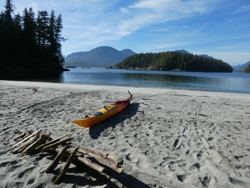 My beach camp on Flores island, BC.
